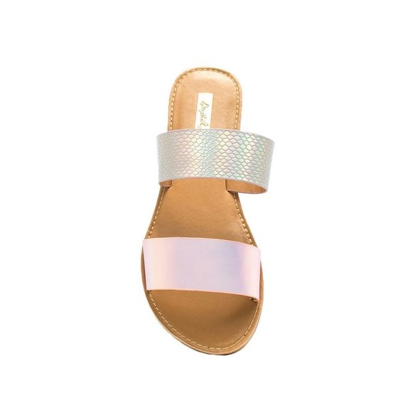 Lavender Iridescent Double Band Sandas! Selling Out Fast! Get Them Now!! - Picture 4 of 4